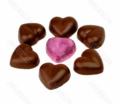 Heart chocolates