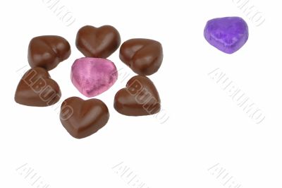 Heart shaps chocolates