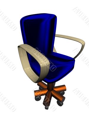 Office armchair on a white background. 3D image.