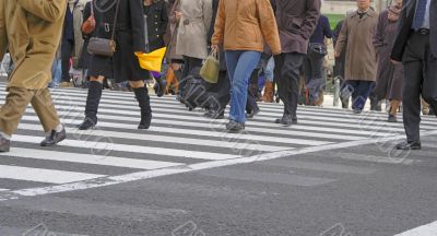 People crossing the street