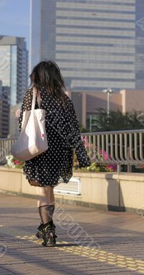 Shopping in a big city