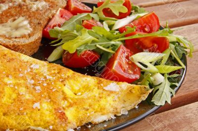 omelette & salad