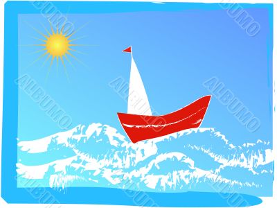 Saling boat