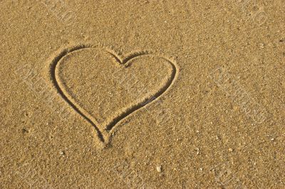 Love Heart on the Sand