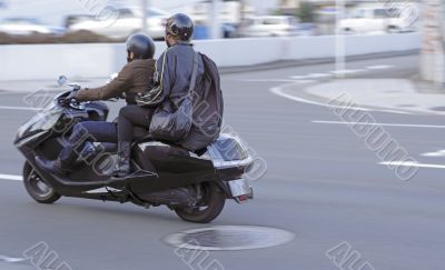 Friends riding a bike