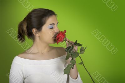 Smelling a rose
