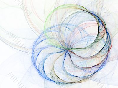 Circle Spiral against White
