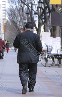 Obese businessman