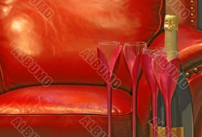 Champagne still life