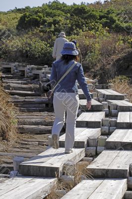 Asian hiker