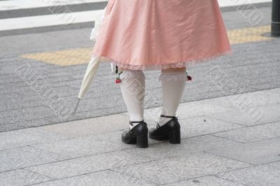 Gothic girl legs detail