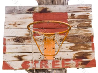 Old basketball basket