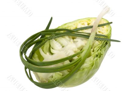 cabbage and green onions