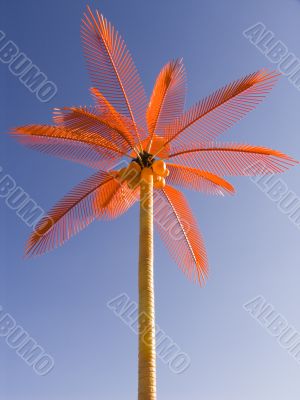 Decorative plastic palm tree