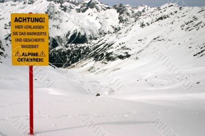 Ski warning