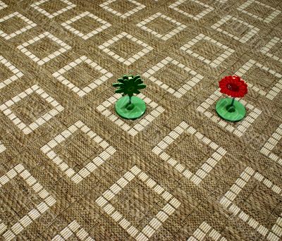 Flowers on carpet