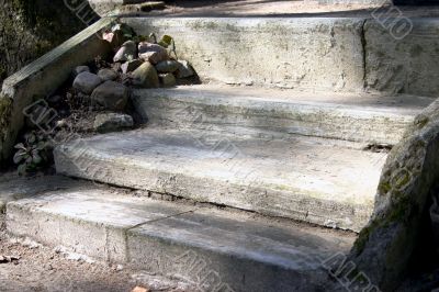 stone and concrete stair