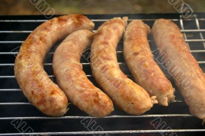 Sausage on the grill