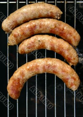 fresh meat on a BBQ stand