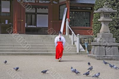 Girl at the temple