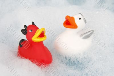 angel and devil duck