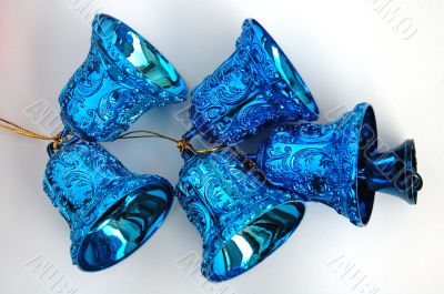 Blue christmas bells