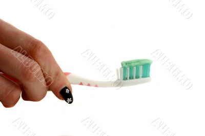 Toothbrush in hand