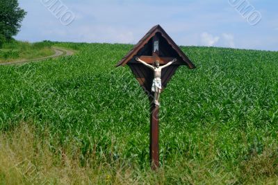 cross in a field