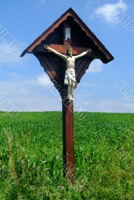 cross in a field