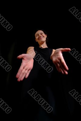 hand and woman