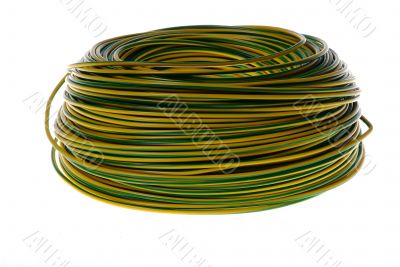 yellow and green cable reel