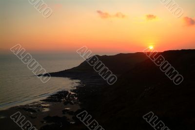 sunset at coast