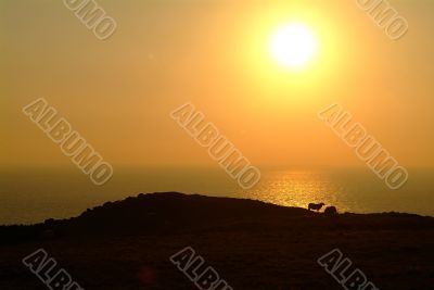 sunset at coast