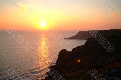 sunset at coast