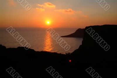 sunset at coast