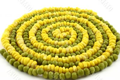 yellow and green spiral