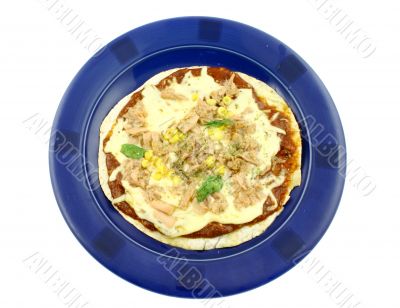Pizza on a plate