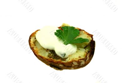 Baked potato isolated