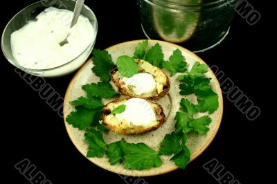 Potato served