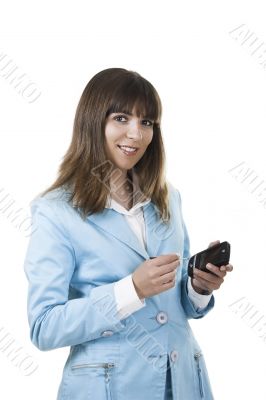 Businesswoman with a Pda