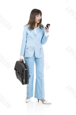 Business woman with a briefcase