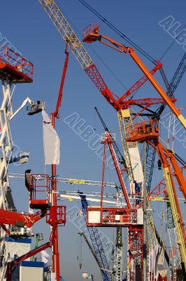 Lot of cranes