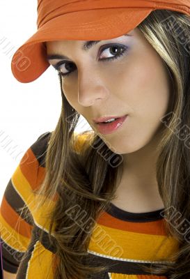 Woman with a orange hat