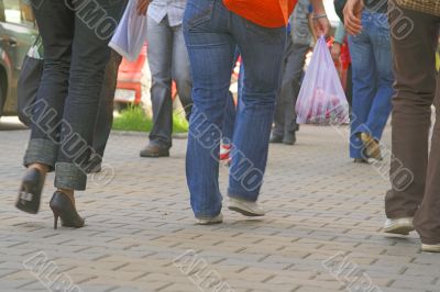 City crowd