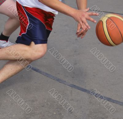 Basketball action