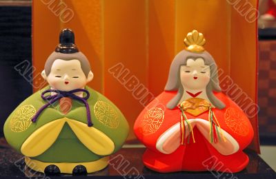 Japanese dolls couple