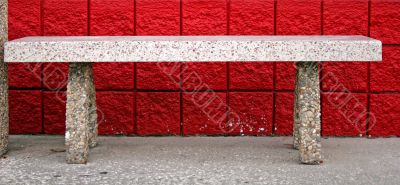 Bench and Red Brick