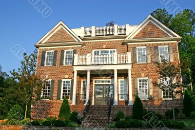 Brick Home in Morning Light