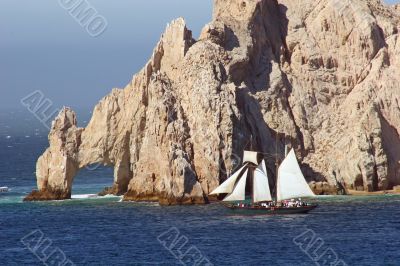 Rocks and Sailboat