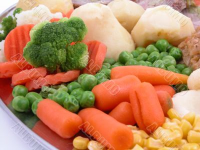cooked vegetables